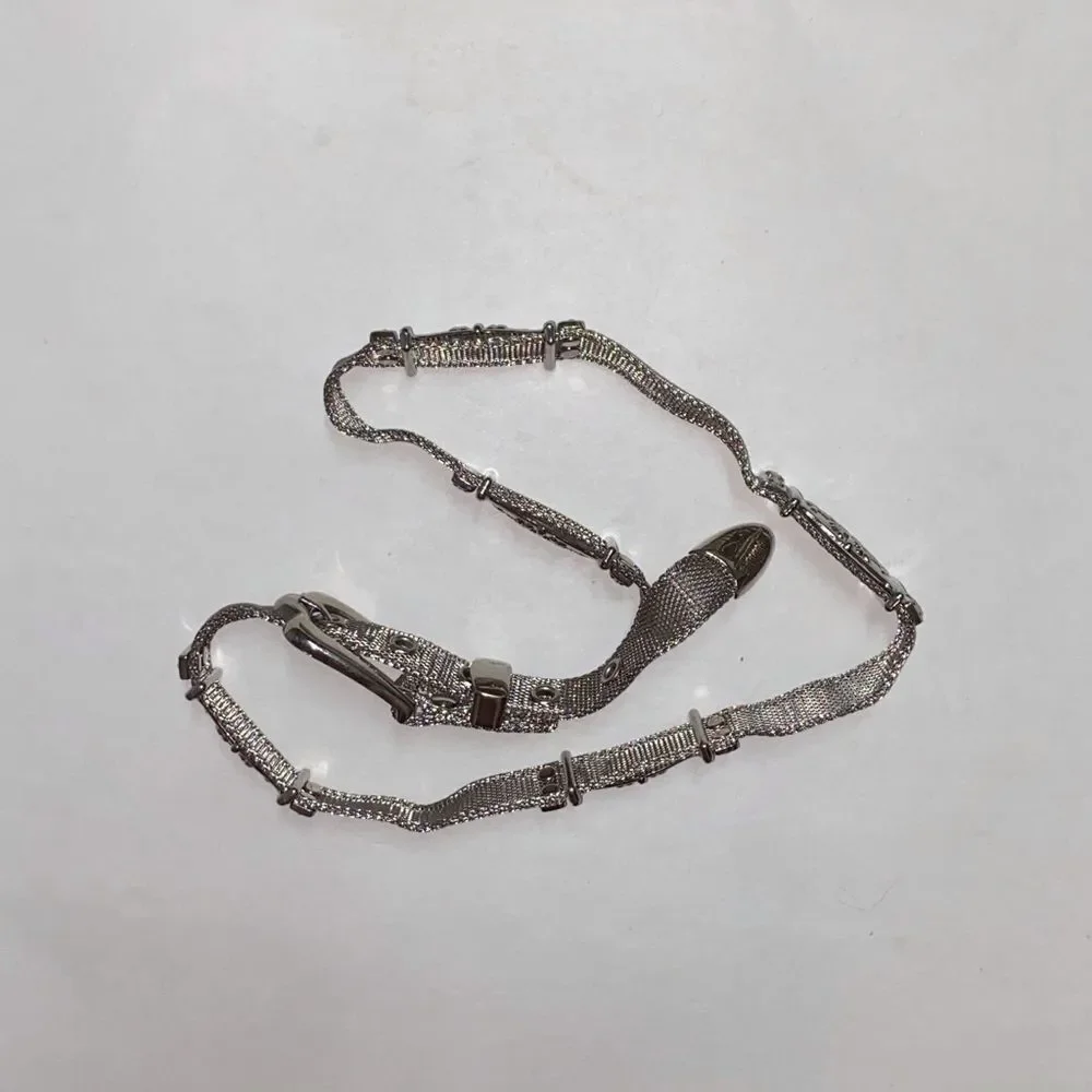 VTG, Silver Mesh Heavy Weight CC-14 5A Chic Silver Women's Belt
